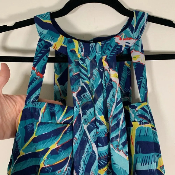 Bisou Bisou Dress Women’s 10 Blue Cutout High Neckline Party Dress NWT - Picture 2 of 12